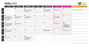 agenda avril 2025